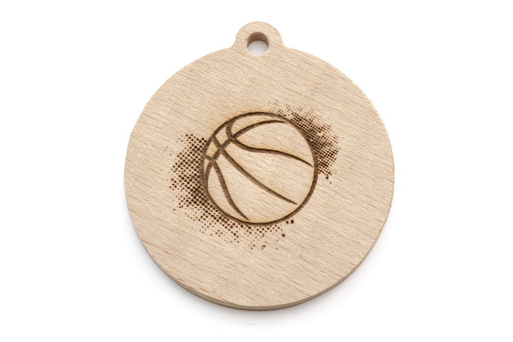 Medalla de baloncesto de metacrilato